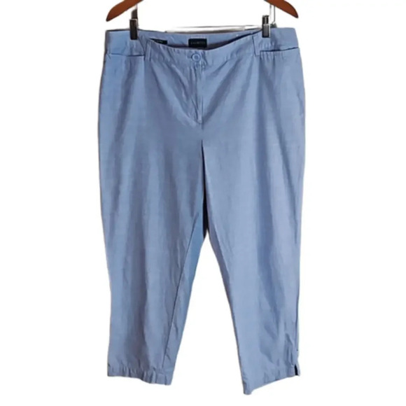 Talbots Women's Perfect Crop Pants Light Blue Size 14 - Picture 1 of 12
